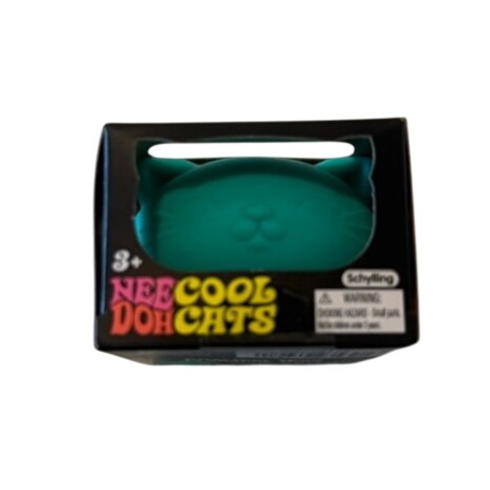Schylling NeeDoh Cool Cats Kids OS Teal Green New Squishy Stress Toy Fidget